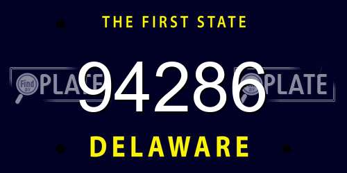 94286 Delaware License Plate