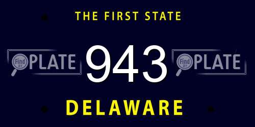 943 Delaware License Plate