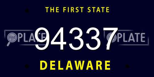 94337 Delaware License Plate