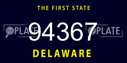 94367 Delaware License Plate