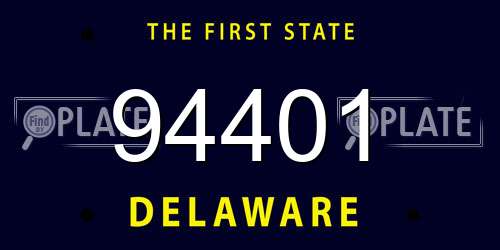 94401 Delaware License Plate