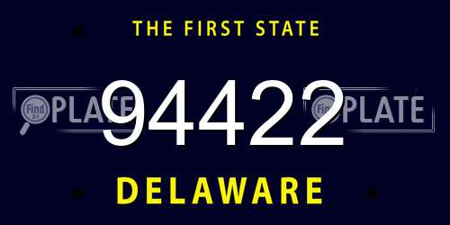 94422 Delaware License Plate