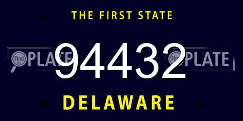 94432 Delaware License Plate