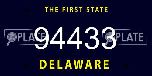 94433 Delaware License Plate