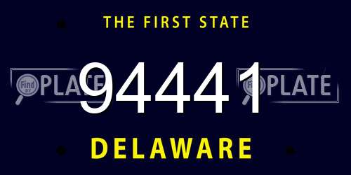 94441 Delaware License Plate
