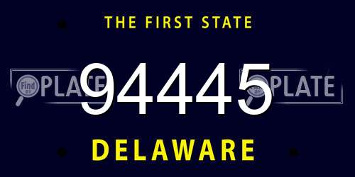 94445 Delaware License Plate