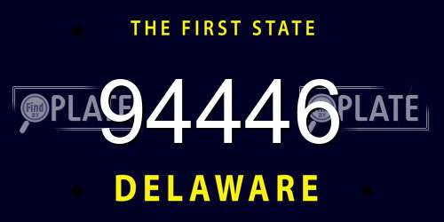 94446 Delaware License Plate