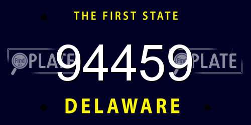 94459 Delaware License Plate