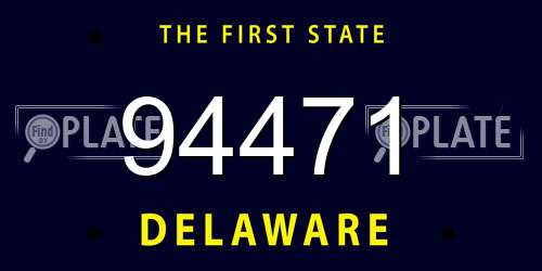 94471 Delaware License Plate