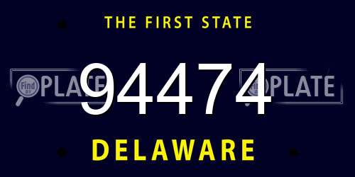 94474 Delaware License Plate