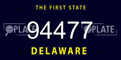 94477 Delaware License Plate