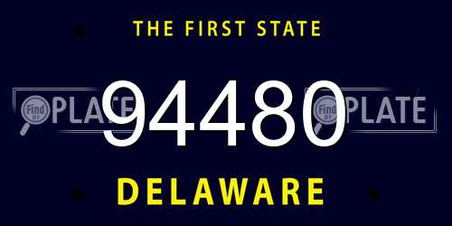 94480 Delaware License Plate
