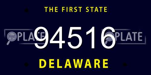 94516 Delaware License Plate