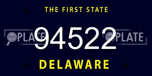 94522 Delaware License Plate