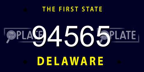 94565 Delaware License Plate