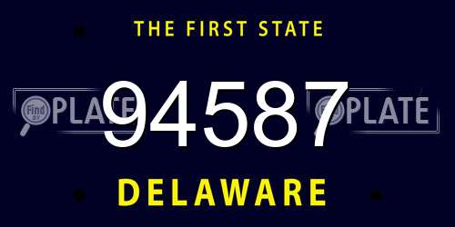 94587 Delaware License Plate