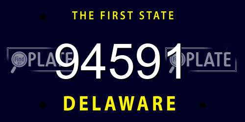 94591 Delaware License Plate