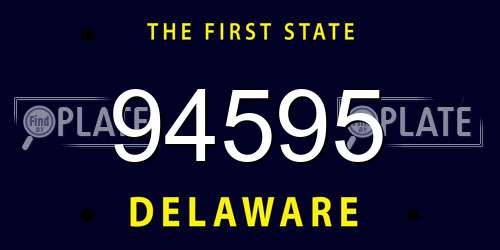 94595 Delaware License Plate