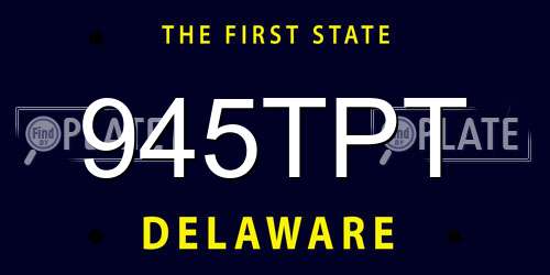 945TPT Delaware License Plate
