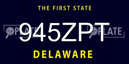 945ZPT Delaware License Plate