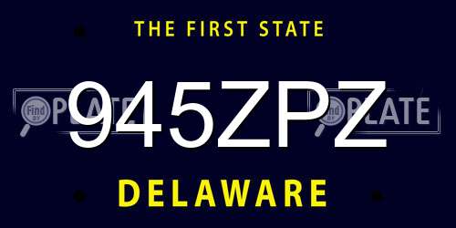 945ZPZ Delaware License Plate