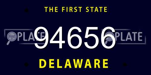 94656 Delaware License Plate