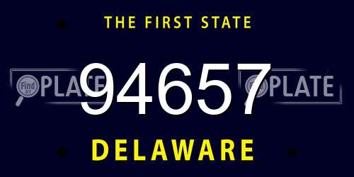 94657 Delaware License Plate
