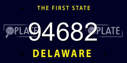 94682 Delaware License Plate