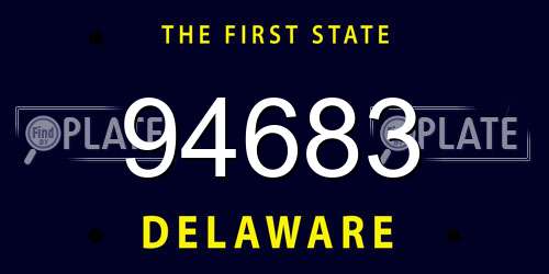 94683 Delaware License Plate