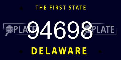 94698 Delaware License Plate