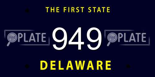 949 Delaware License Plate
