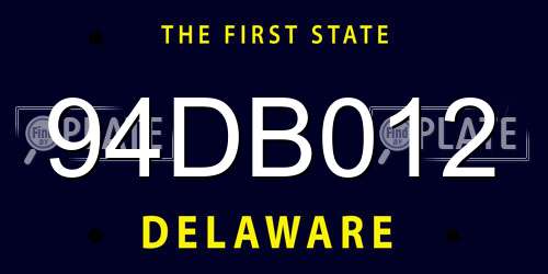 94DB012 Delaware License Plate