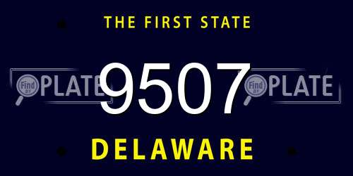9507 Delaware License Plate