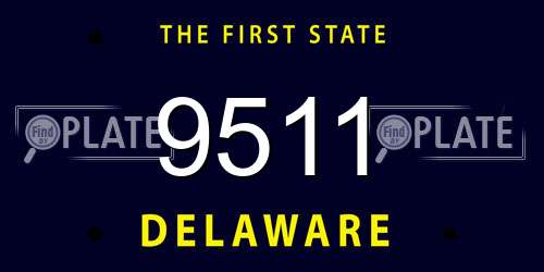 9511 Delaware License Plate