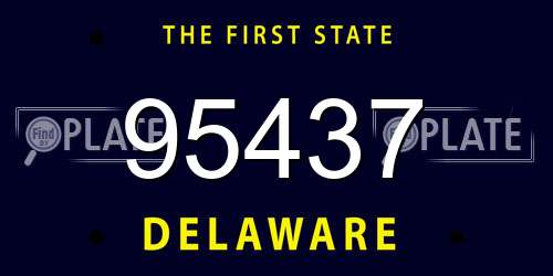 95437 Delaware License Plate