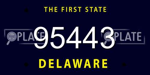 95443 Delaware License Plate
