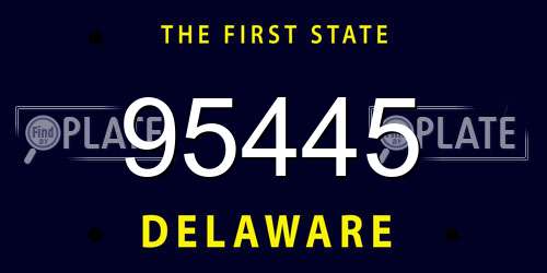 95445 Delaware License Plate