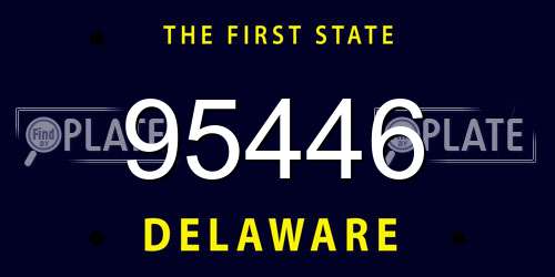 95446 Delaware License Plate