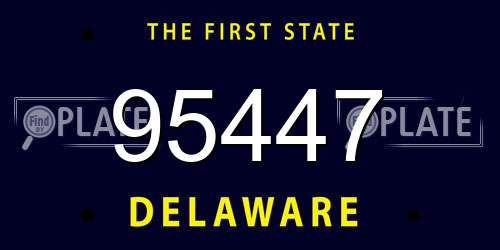 95447 Delaware License Plate