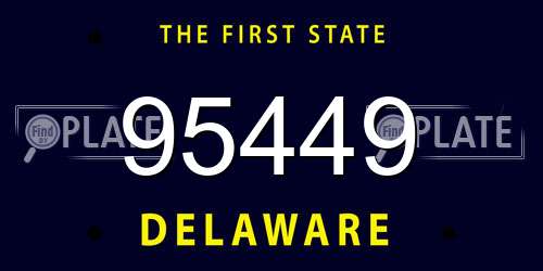 95449 Delaware License Plate