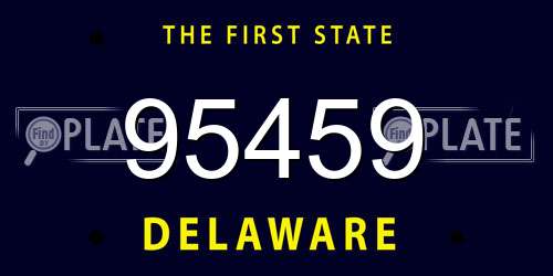 95459 Delaware License Plate