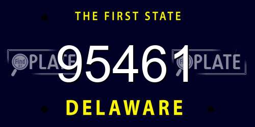 95461 Delaware License Plate
