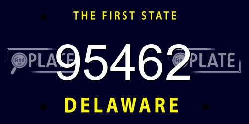 95462 Delaware License Plate