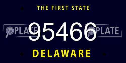 95466 Delaware License Plate