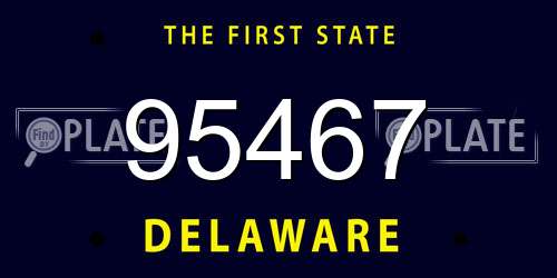 95467 Delaware License Plate