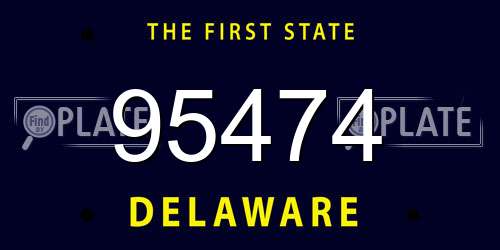 95474 Delaware License Plate