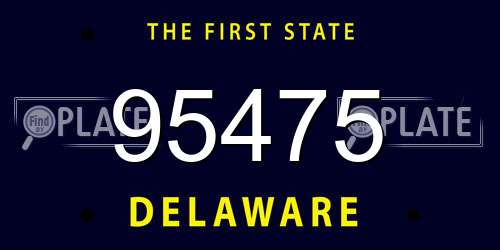 95475 Delaware License Plate