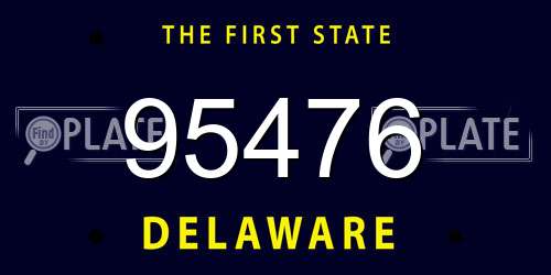 95476 Delaware License Plate