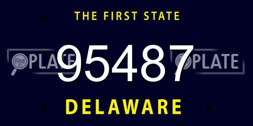 95487 Delaware License Plate