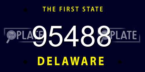 95488 Delaware License Plate